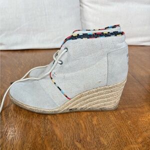 Toms Gray Wedge Shoes